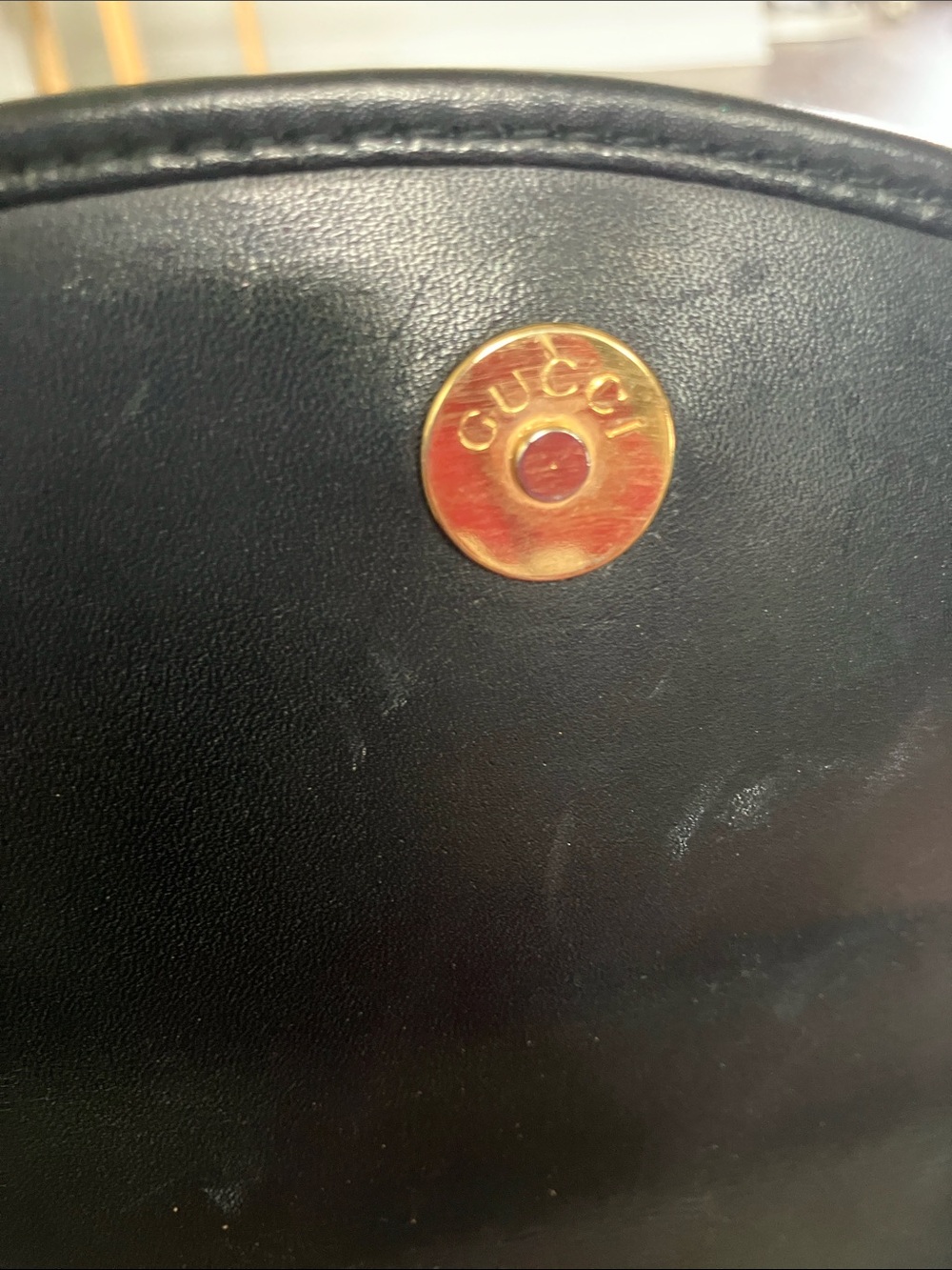 Gucci Black Leather & GG Jacquard Crossbody - Picture 4 of 7